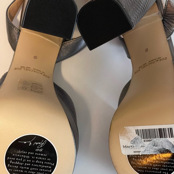 Zoe by Rachel Zoe Platform Claire Silver Metallic Sandals - Picture 6 of 9